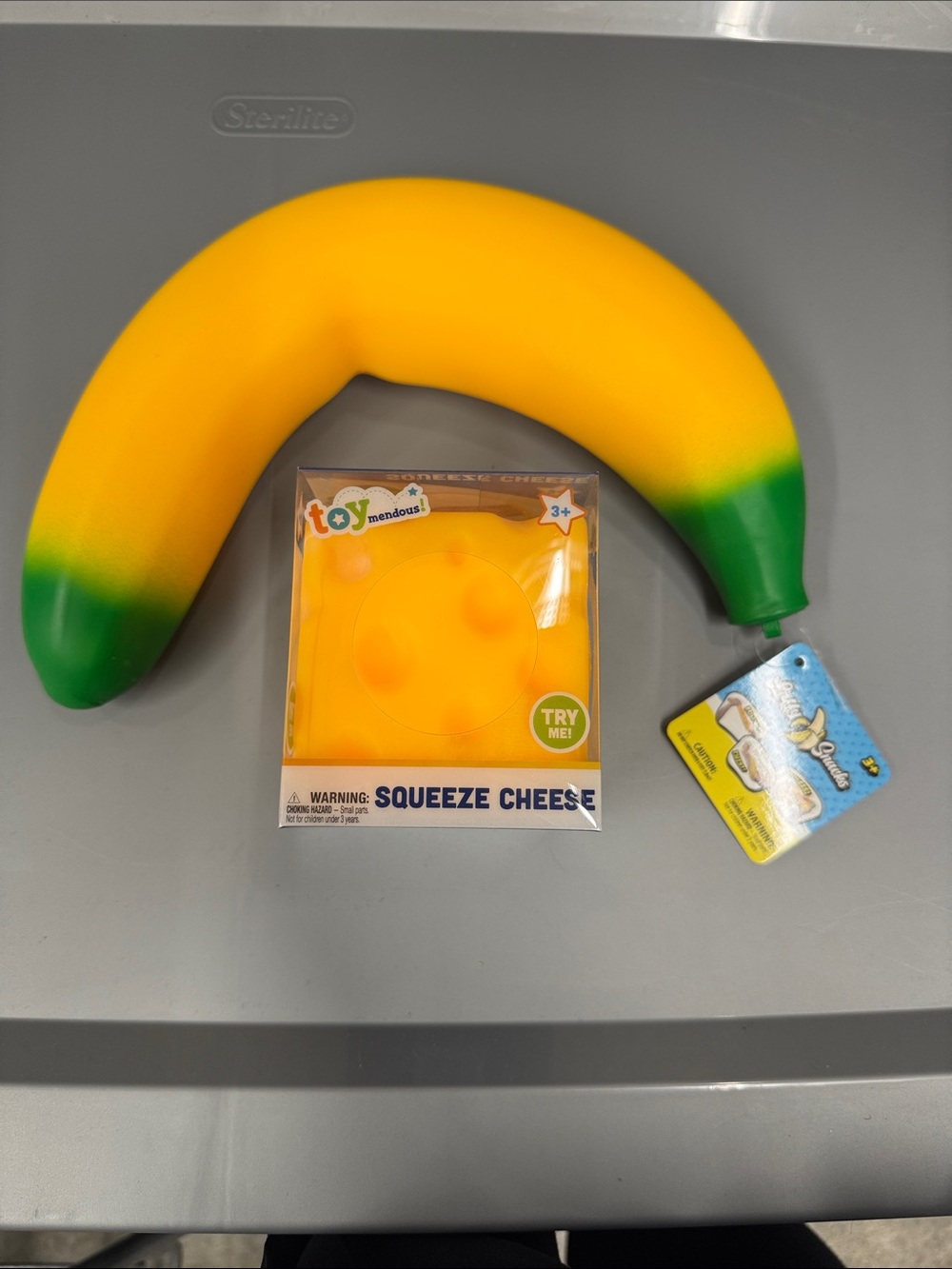 Yellow Banana Squeeze Toy/squeeze cheese